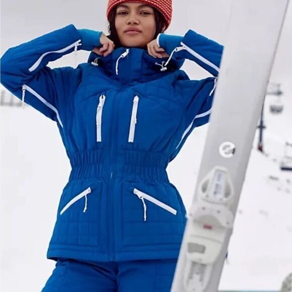 New! Free People Movement All Prepped Ski Jacket in Sapphire Blue size S - Picture 1 of 16